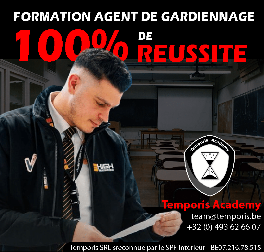 Formation Gardiennage 100 de Réussite - TEMPORIS ACADEMY